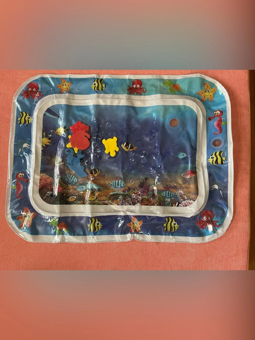 Inflatable Baby Tummy Time Water Play Mat Ocean Sensory Activity Mat